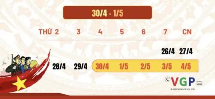 Dịp Lễ 30/4 - 1/5 Người Lao Động Nghỉ Mấy Ngày?