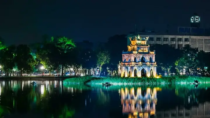 Hình Ảnh Hồ Gươm Về Đêm - Ảnh Hồ Hoàn Kiếm Về Đêm Tuyệt Đẹp