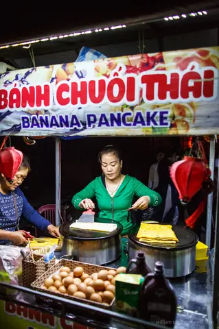 A Banana Pancakes Stall In Hoi An's Night Market