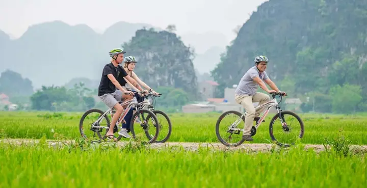 Day 1: Hoa Lu – Tam Coc – Cycling - Thung Nham Bird Park