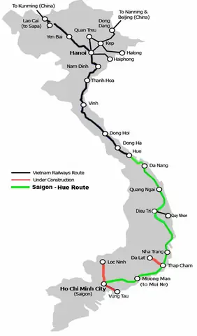 Hue - Ho Chi Minh City (saigon) Route