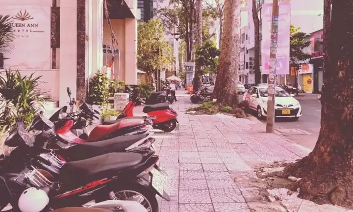 Crossing The Street In Ho Chi Minh