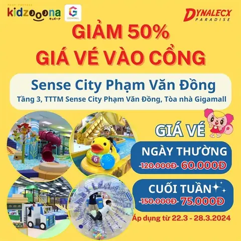 Giảm 50% Giá Vé Vào Cổng Tại Gigamall Thủ Đức - Gigamall