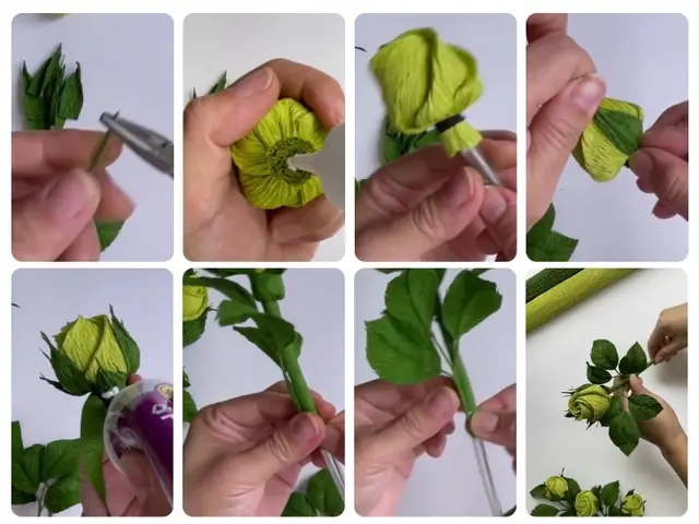 Bó Hoa Giấy Crepe Tự Làm