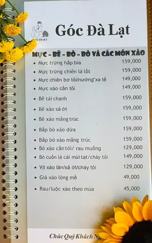 Góc Đà Lạt Lẩu Gà Lá É Mễ Trì Menu (updated 2025)