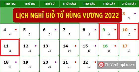 Lịch Nghỉ Giỗ Tổ Hùng Vương 2022: Được Nghỉ Tối Đa 03 Ngày - Ban ...