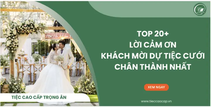 Top 20+ Lời Cảm Ơn Khách Mời Dự Tiệc Cưới Chân Thành Nhất ...