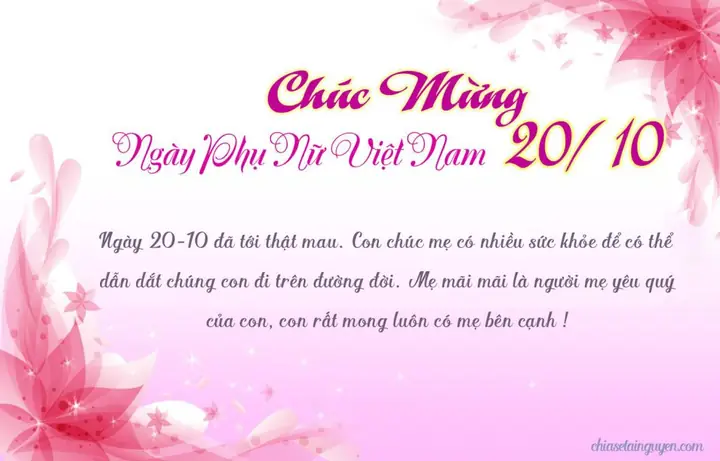 Hình Ảnh Cho Mẫu Thiệp 20 10 Tự Làm Tặng Mẹ: