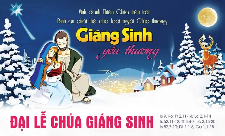 Mẫu Thiệp Giáng Sinh Công Giáo Đẹp