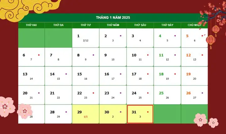 Mùng 3 Tết 2025 Là Ngày Mấy Dương Lịch?