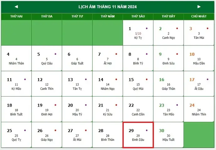 Ngày 29 Tháng 11 Là Ngày Gì? Ngày 29 Tháng 11 Năm 2024 Là Ngày Mấy Âm Lịch? Ngày 29 Tháng 11 Có Sự Kiện Gì Ở Việt Nam?