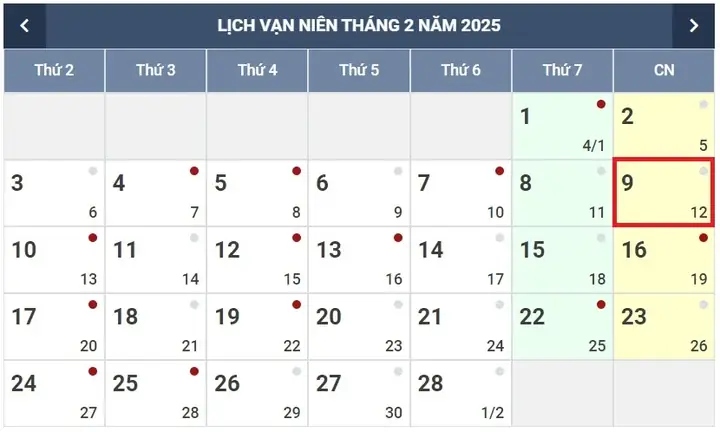 Ngày 9 Tháng 2 Là Ngày Gì? Ngày 9 Tháng 2 Năm 2025 Là Ngày Mấy Âm Lịch? Ngày 9 2 Có Sự Kiện Gì Ở Việt Nam Và Thế Giới?
