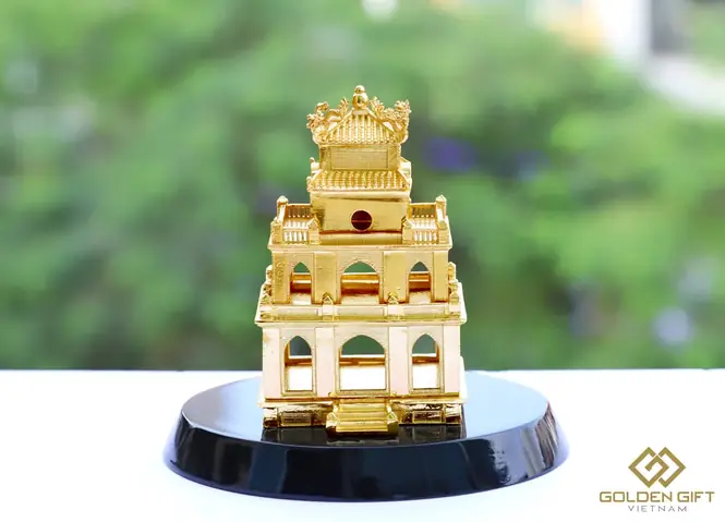 Mô Hình Tháp Rùa Mạ Vàng Mô Hình Tháp Rùa Mạ Vàng