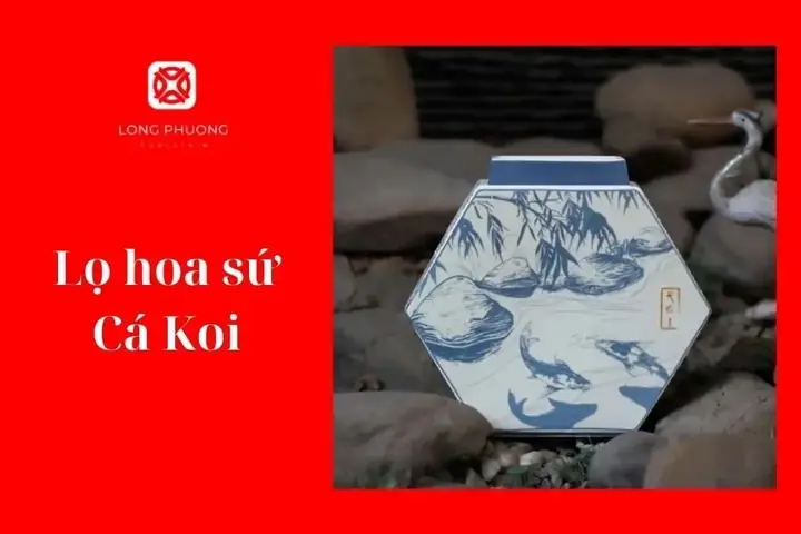 12. Lọ Hoa Sứ Cá Koi
