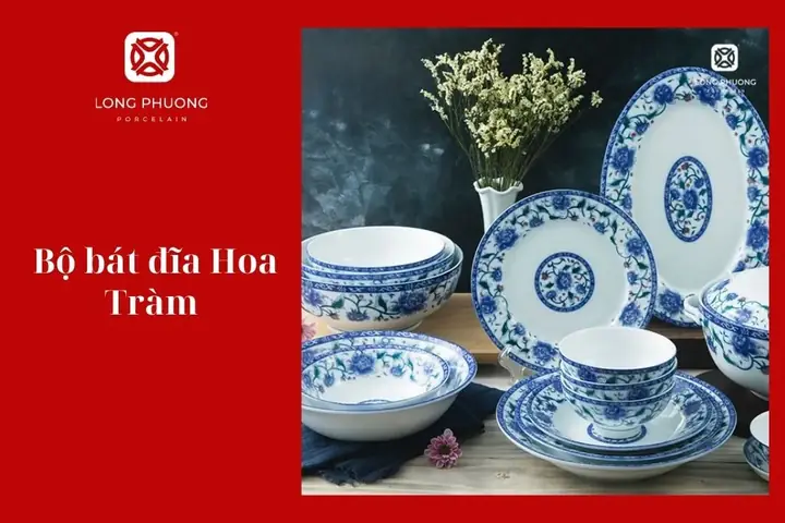 16. Bộ Bát Đĩa Hoa Tràm