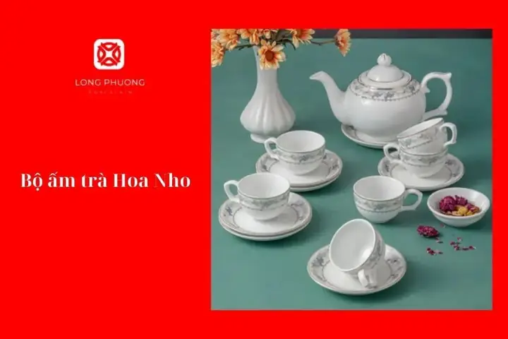 Bộ Ấm Trà Hoa Nho