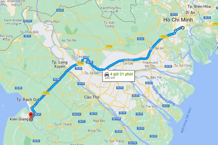 Khoảng Cách Từ Sài Gòn Đến Kiên Giang Bao Nhiêu Km?