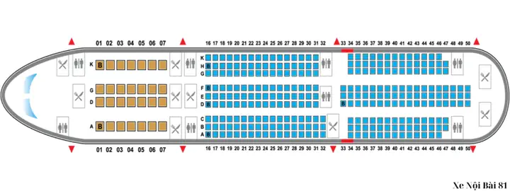 Số Ghế Trên Máy Bay Vietnam Airline: Sơ Đồ Chi Tiết Từ Xe Nội Bài 81