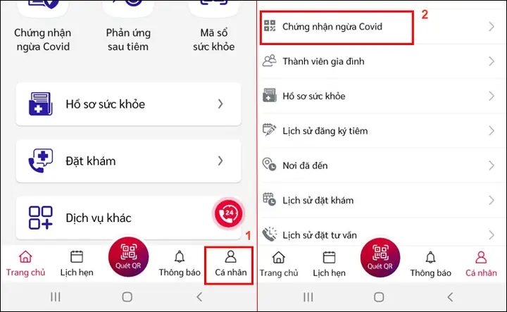 Xem Trên App Sổ Sức Khỏe Điện Tử