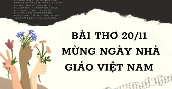 35+ Bài Thơ 20/11 Viết Thiệp Tặng Thầy Cô Tỏ Lòng Biết Ơn Hay Nhất ...