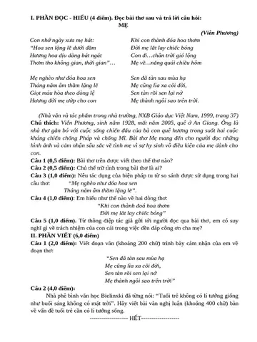 Thơ 6 Chữ. Mẹ - Viễn Phương | Pdf