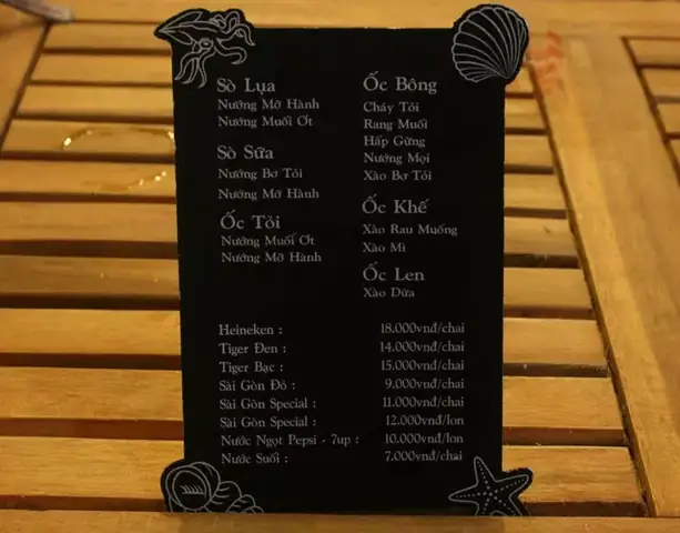Top Những Mẫu Thực Đơn Quán Ốc Đẹp Nhất