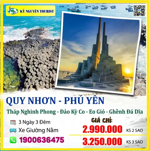 Quy Nhơn - Phú Yên 3n3đ - Đảo Kỳ Co - Tháp Nghinh Phong