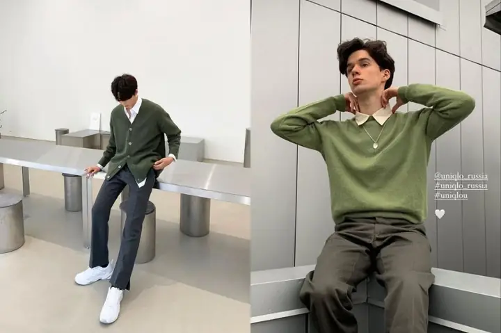 #7. Áo Sơ Mi Phối Sweater Khoác Ngoài Cho Ngày Se Lạnh Khi Đi Bà Đen