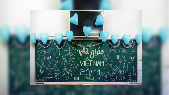 Mẫu Trang Trí Bảng 20/11 Sử Dụng Bóng Bay Mẫu Trang Trí Bảng 20/11 Sử Dụng Bóng Bay