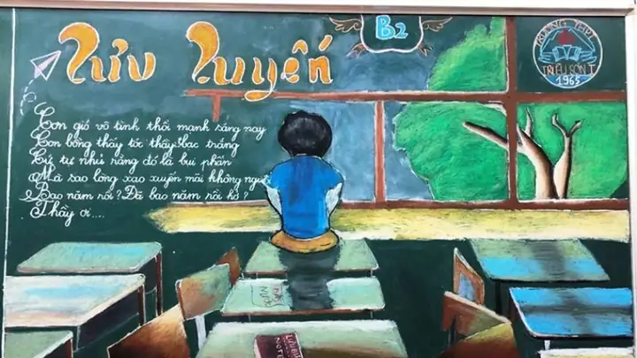 Mẫu Trang Trí Bảng 20/11 Sử Dụng Phấn Mẫu Trang Trí Bảng 20/11 Sử Dụng Phấn