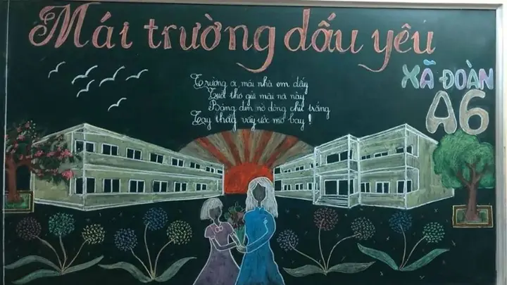 Mẫu Trang Trí Bảng 20/11 Sử Dụng Phấn Mẫu Trang Trí Bảng 20/11 Sử Dụng Phấn