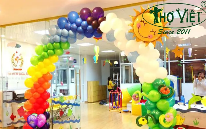 Trang Trí Cửa Lớp Mầm Non Bằng Bong Bóng Bay Trang Trí Cửa Lớp Mầm Non Bằng Bong Bóng Bay
