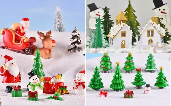 Bố Trí Các Mô Hình Noel Để Trang Trí Quán