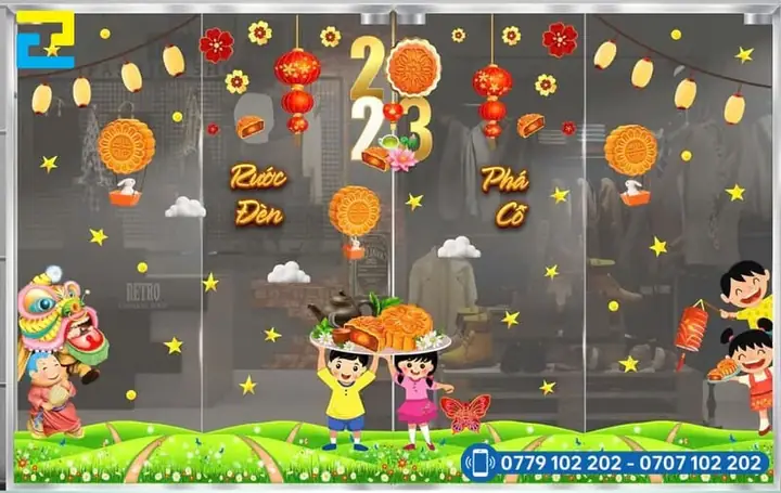 Ý Tưởng Decal Dán Kính, Dán Tường Trung Thu