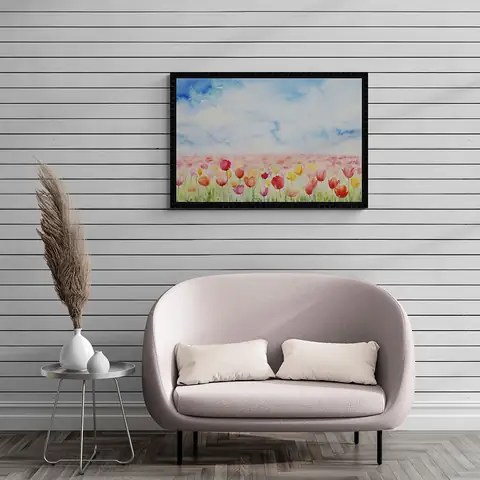 Tranh Hoa Tulip Màu Nước