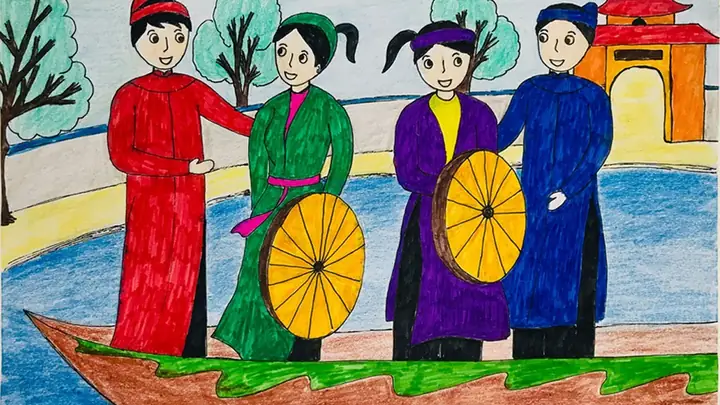 Hình Ảnh Cho Tranh Vẽ Lễ Hội Hát Quan Họ: