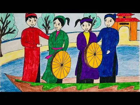 Hình Ảnh Cho Tranh Vẽ Lễ Hội Hát Quan Họ: