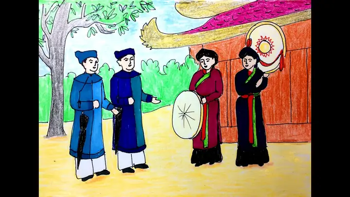 Hình Ảnh Cho Tranh Vẽ Lễ Hội Hát Quan Họ: