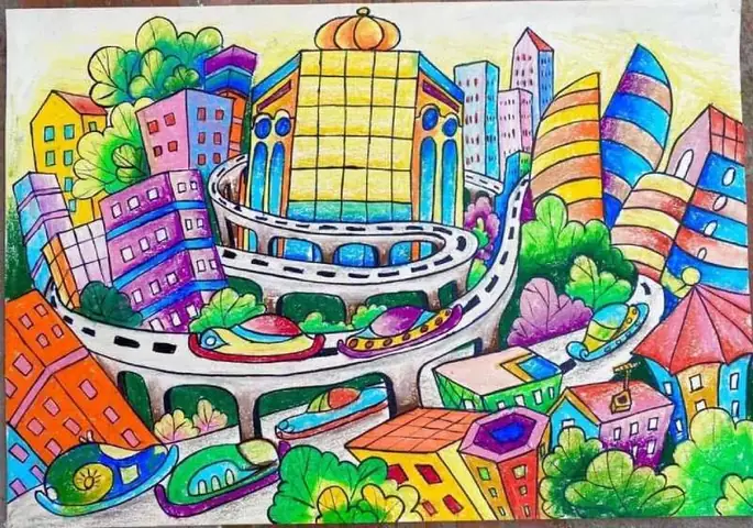 Chủ Đề Vẽ Tranh Thành Phố Tương Lai Phổ Biến Nhất Cho Học Sinh