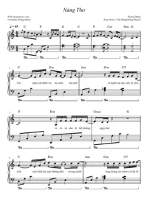 Sheet Piano Nhạc Trẻ Miễn Phí - Hùng Music - Giáo Trình Âm Nhạc