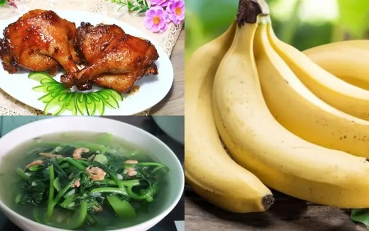 Vịt Rim Xá Xíu, Canh Mồng Tơi Tôm Khô, Chuối