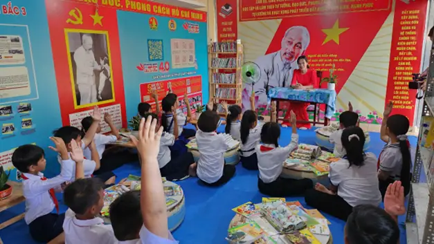 Đài Phát Thanh Truyền Hình Kiên Giang Trực Tiếp Ghi Hình Không Gian Văn Hóa Hồ Chí Minh Của Trường Tiểu Học Vĩnh Bình Bắc 3.
