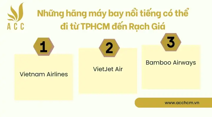 Những Hãng Máy Bay Nổi Tiếng Có Thể Đi Từ Tphcm Đến Rạch Giá