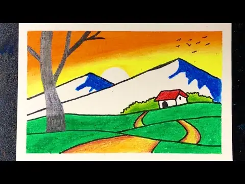 Những Mẫu Vẽ Hoàng Hôn Tham Khảo