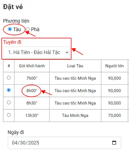 Đặt Vé Tàu Đi Đảo Hải Tặc (kiên Giang)
