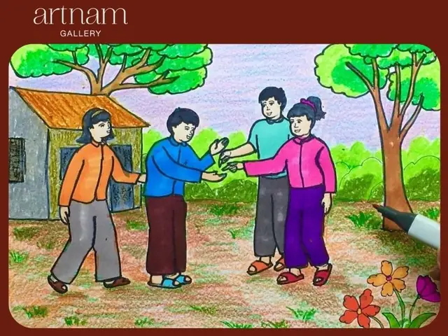 Tranh Vẽ Các Trò Chơi Dân Gian Khác