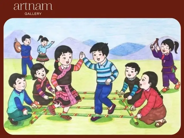 Tranh Vẽ Trò Nhảy Sạp