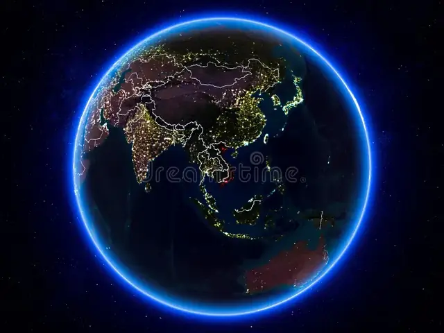 Vietnam On Earth From Space At Night Stock Illustration - Illustration ... Vietnam On Earth From Space At Night Stock Illustration - Illustration ...