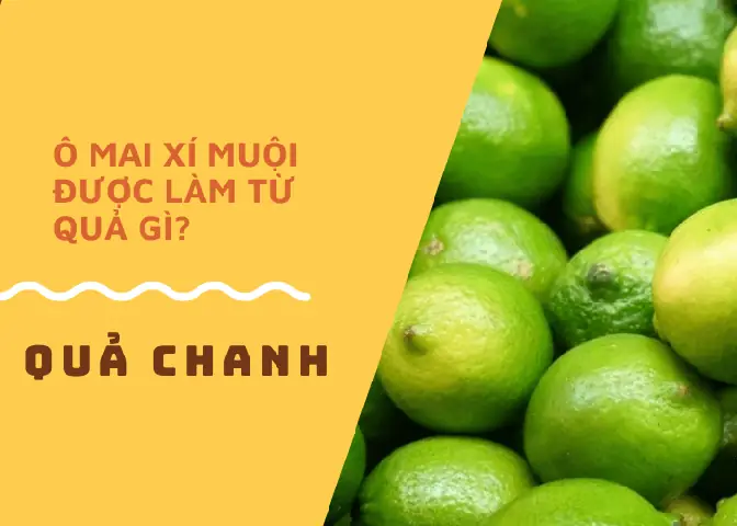 Ô Mai Xí Muội Được Làm Từ Trái Chanh