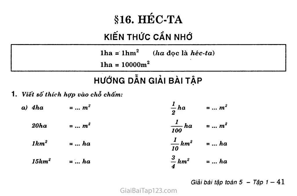 0 5 ha bằng bao nhiêu mét vuông